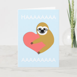 Tarjeta Festiva El día de San Valentín Smooth Sloth