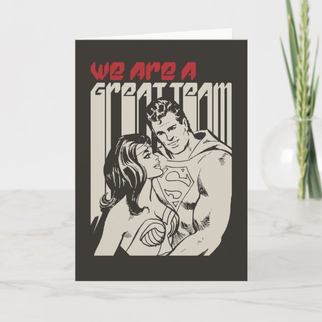 Tarjeta Festiva El día de San Valentín Superman | Somos Un Gran Eq (Anverso)