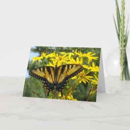 Tarjeta Festiva El día de San Valentín Swallowtail del Tigre del E