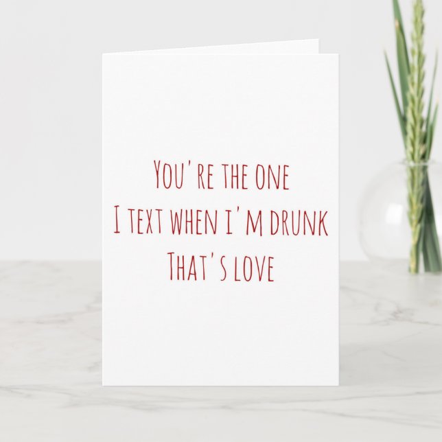 Tarjeta Festiva El día de San Valentín, tú eres el único (Anverso)