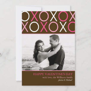 Tarjeta Festiva El día de San Valentín XOXO