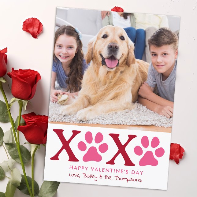 Tarjeta Festiva El día de San Valentín XOXO Personalizado Cute Mas (Subido por el creador)