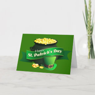 Tarjeta Festiva El día de St Patrick de la mina de oro