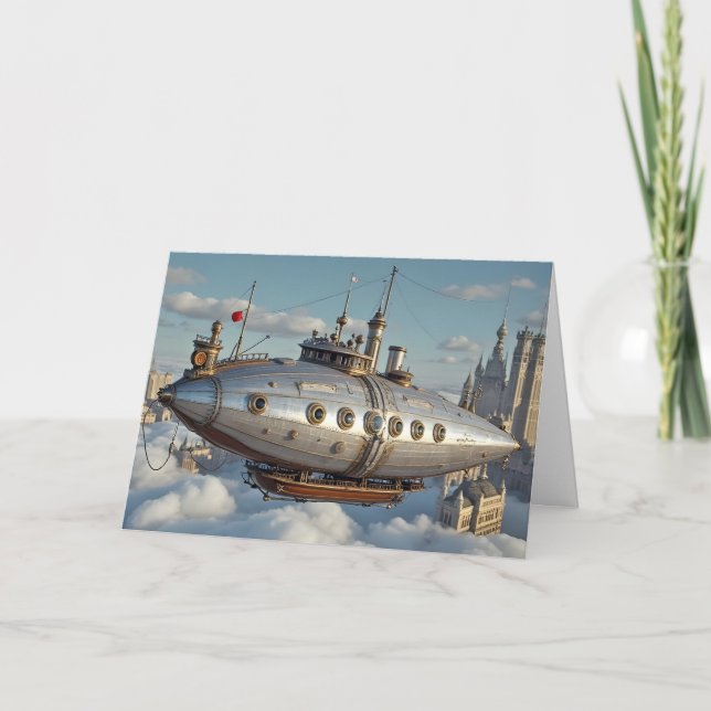 Tarjeta Festiva El Día del Padre de la Aerolínea de Aluminio (Anverso)