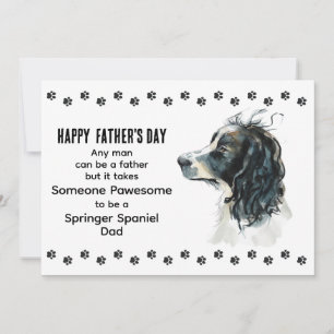 Tarjeta Festiva El día del padre del perro español de la mejor Spr