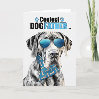 Tarjeta Festiva El Día del Padre, el mejor perro de danés
