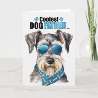 Tarjeta Festiva El día del padre, el perro más frío de Schnauzer