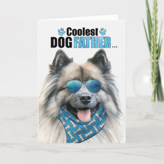 Tarjeta Festiva El Día del Padre más frío de los Perros de Keeshon