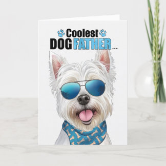 Tarjeta Festiva El Día del Padre más frío del perro de la región d