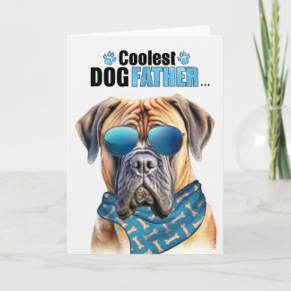 Tarjeta Festiva El Día del Padre más frío del perro de Mastiff