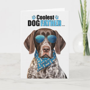 Tarjeta Festiva El Día del Padre más frío del perro puntero Shorth