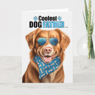 Tarjeta Festiva El Día del Padre más genial de perro, el recuperad