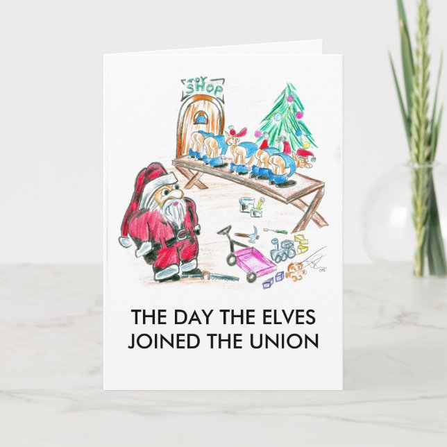 TARJETA FESTIVA EL DÍA EN QUE LOS ELVOS SE UNIERON A LA UNIÓN (Anverso)