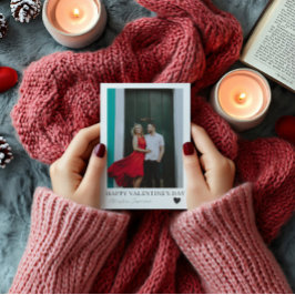 Tarjeta Festiva El día mínimo de Valantine es blanco y negro y fot