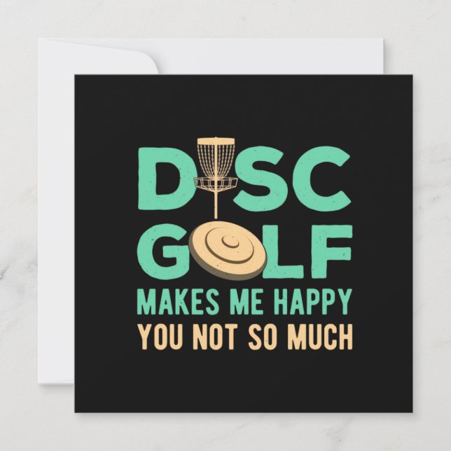 Tarjeta Festiva El disco de golf me hace feliz (Anverso)