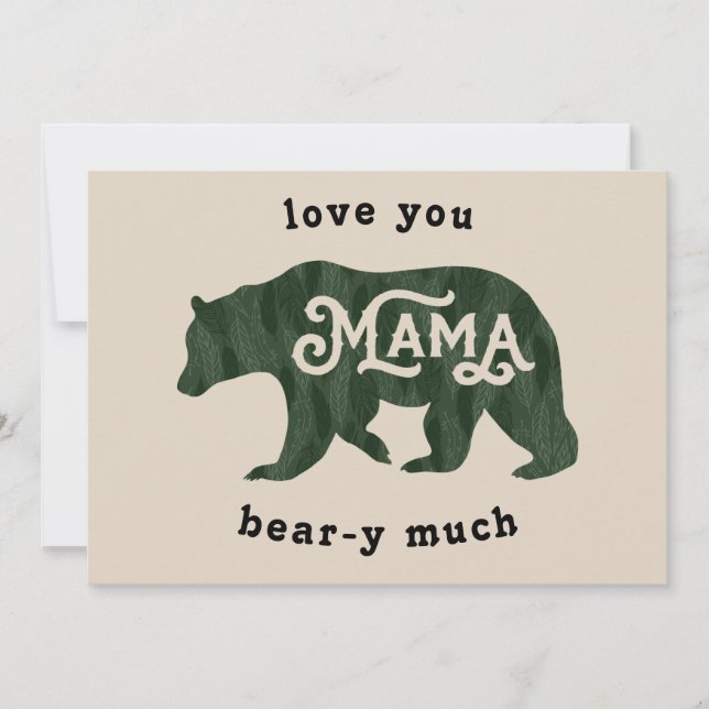 Tarjeta Festiva El divertido día de la madre (Anverso)