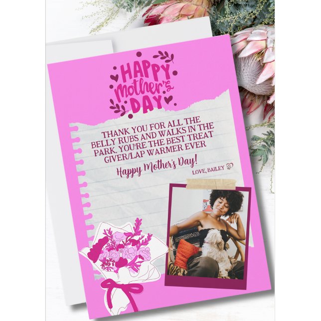 Tarjeta Festiva El divertido día de la madre Mascota personalizado (Subido por el creador)