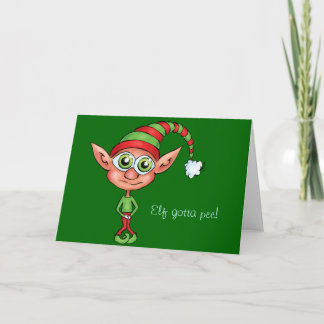 Tarjeta Festiva ¡El duende consiguió hacer pis!