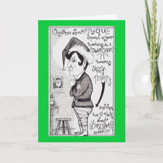 Tarjeta Festiva El duende enojado (Anverso)