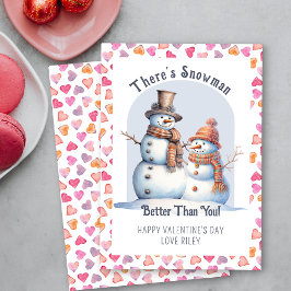 Tarjeta Festiva El El día de San Valentín Snowman más gracioso que