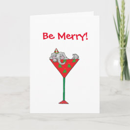 Tarjeta Festiva El elefante de Tipsy-tini