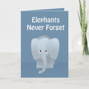 Tarjeta Festiva El elefante El día de San Valentín nunca olvida sa