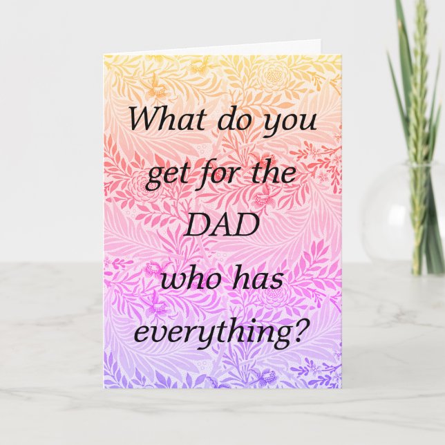 Tarjeta Festiva El embarazo del día del padre revela nuevo abuelo (Anverso)