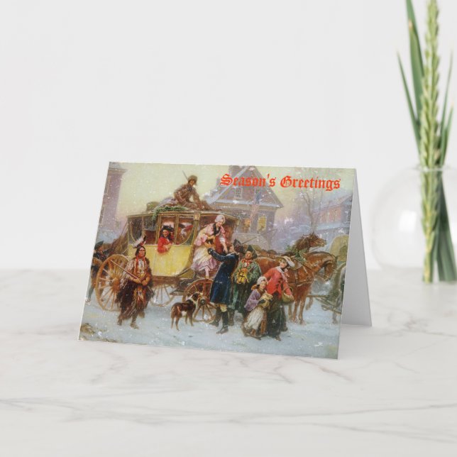 Tarjeta Festiva El entrenador de Navidades (Anverso)