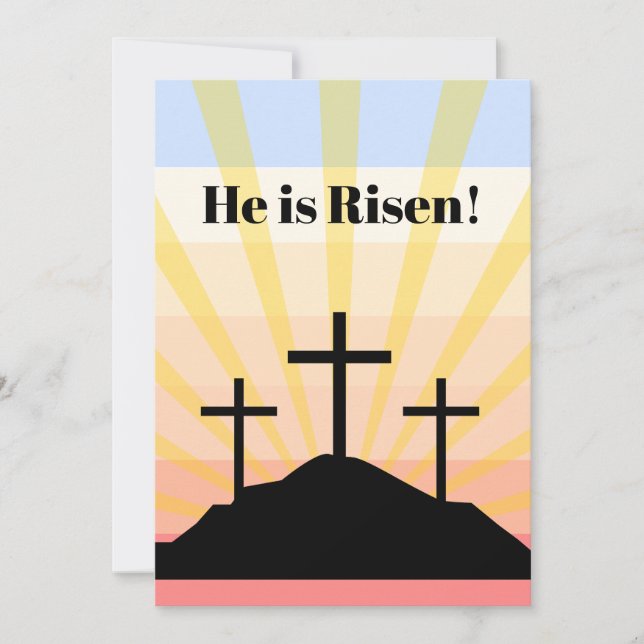 Tarjeta Festiva Él es Risen (Anverso)