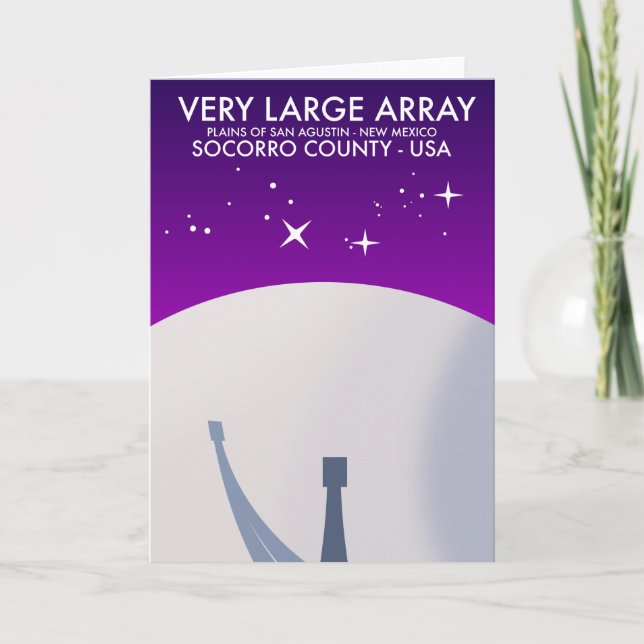Tarjeta Festiva El espacio observatorio muy grande Array. (Anverso)