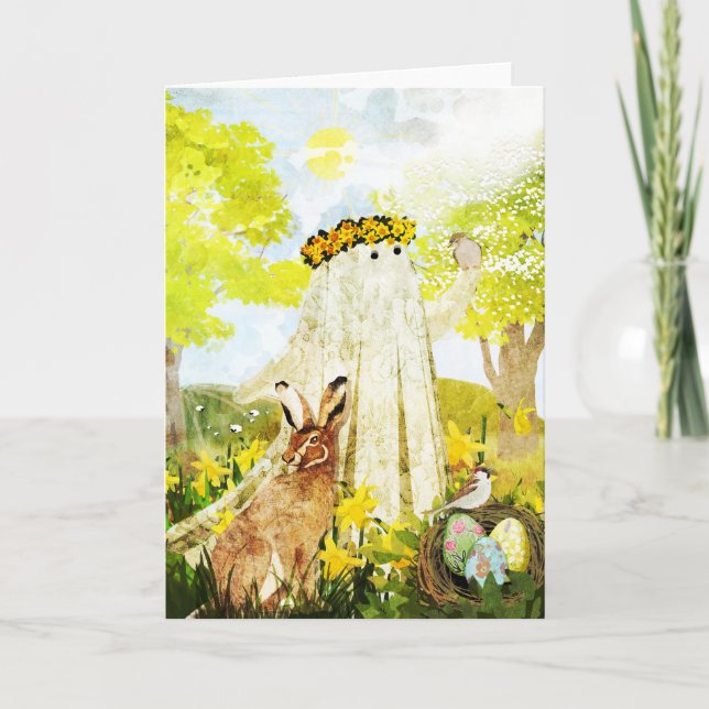 Tarjeta Festiva El Espíritu de Ostara (Anverso)