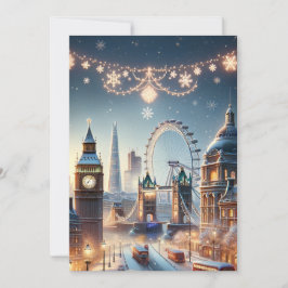 Tarjeta Festiva El esplendor festivo de Londres - Elegante inviern