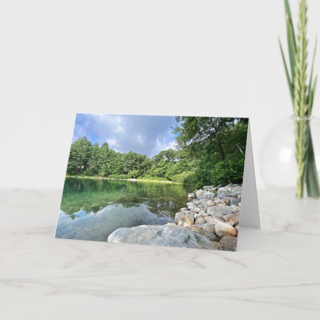 Tarjeta Festiva El estanque de Walden de Thoreau (Anverso)