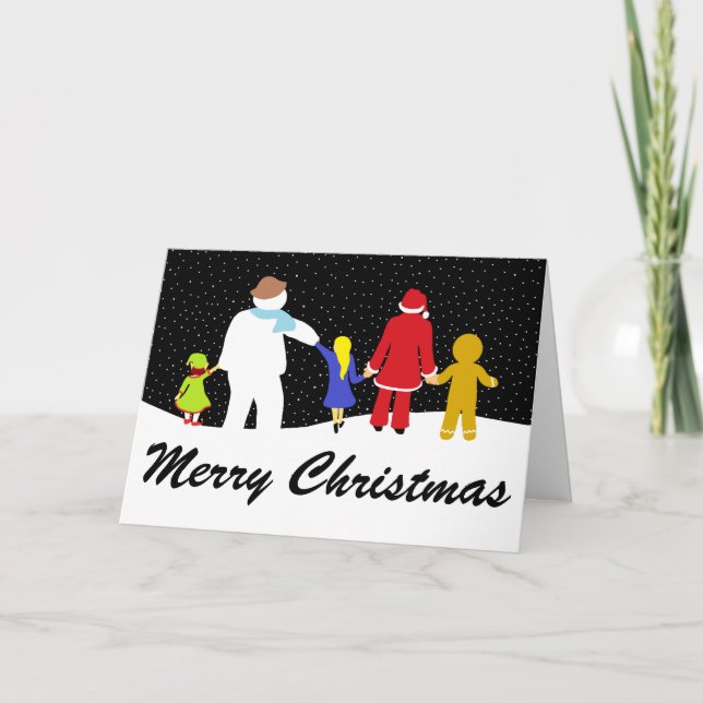 Tarjeta Festiva El feriado de pandillas de los Navidades (Anverso)