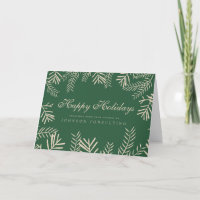 El follaje moderno en verde | Saludos de vacacione