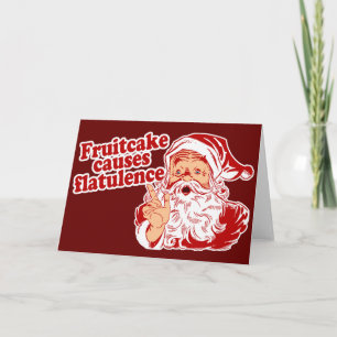 Tarjeta Festiva El Fruitcake causa flatulencia