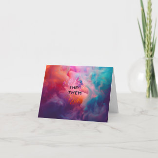 Tarjeta Festiva El género pronuncia el arte digital de ellos/ellos