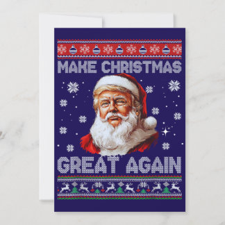 Tarjeta Festiva El Gorra de Trump Santa Claus vuelve a hacer grand