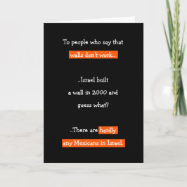 Tarjeta Festiva El gracioso Chiste del Muro de Donald Trump cita h
