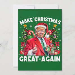Tarjeta Festiva El gracioso regalo de Santa Trump hace a los Navid