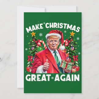 Tarjeta Festiva El gracioso regalo de Santa Trump hace a los Navid