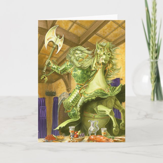 Tarjeta Festiva El Green Knight sin fronteras (Anverso)