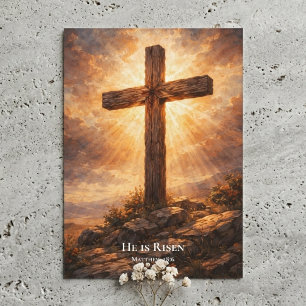 Tarjeta Festiva Él ha resucitado Pascua cristiana