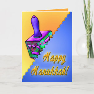 Tarjeta Festiva El Hanukkah Dreidel (La historia del interior del 