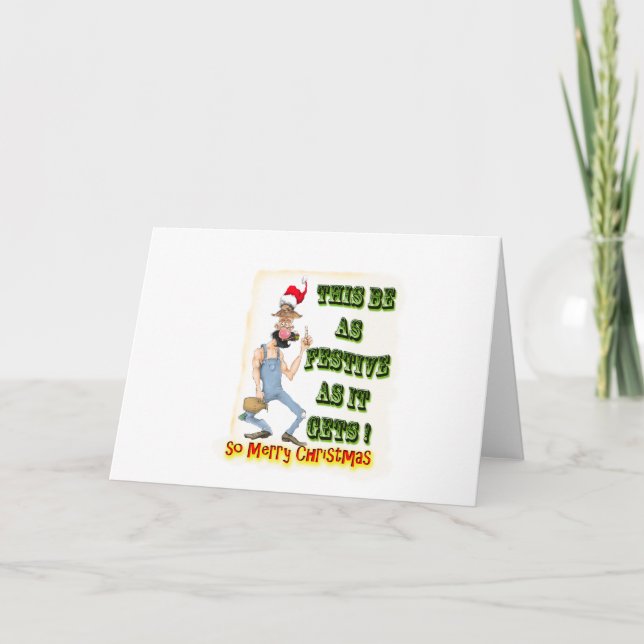Tarjeta Festiva El Hillbilly festivo como él consigue (Anverso)