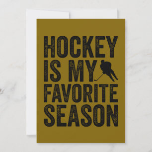 Tarjeta Festiva El Hockey Es Mi Estación Favorita