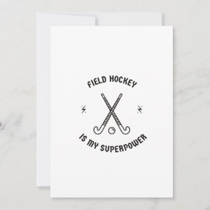 Tarjeta Festiva El hockey es mi superpotencia