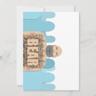 Tarjeta Festiva El hombre oso calvo musculoso de SlipperyJoe carri