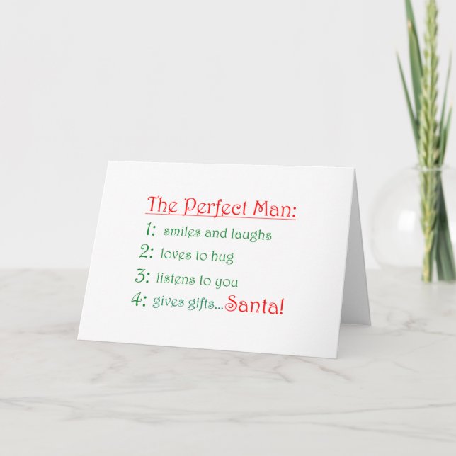 Tarjeta Festiva El hombre perfecto-tarjetas (Anverso)