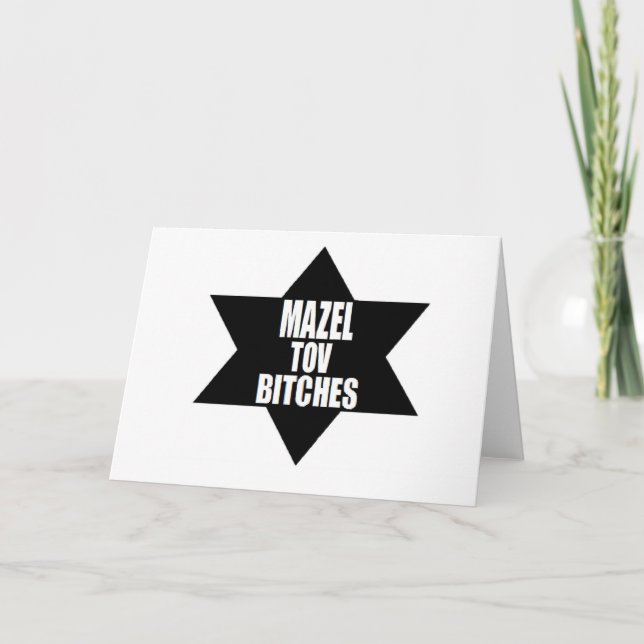 TARJETA FESTIVA EL HUMOR DE MAZOL TOV CHANUKKAH HANUKKAH (Anverso)